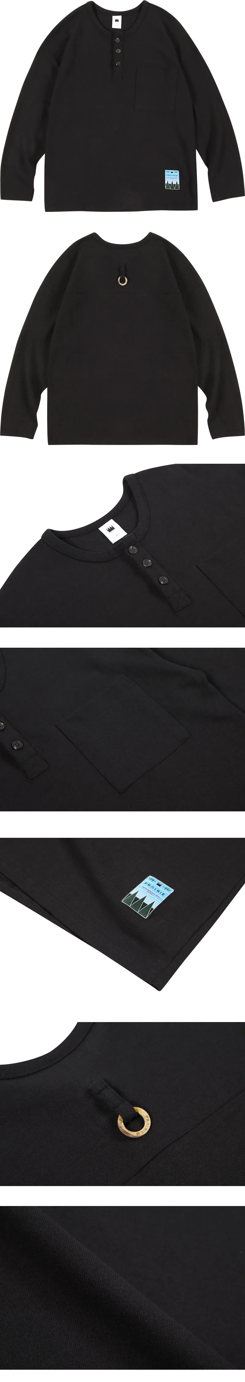 ポケットヘンリーネックTシャツ(ブラック) | 詳細画像7