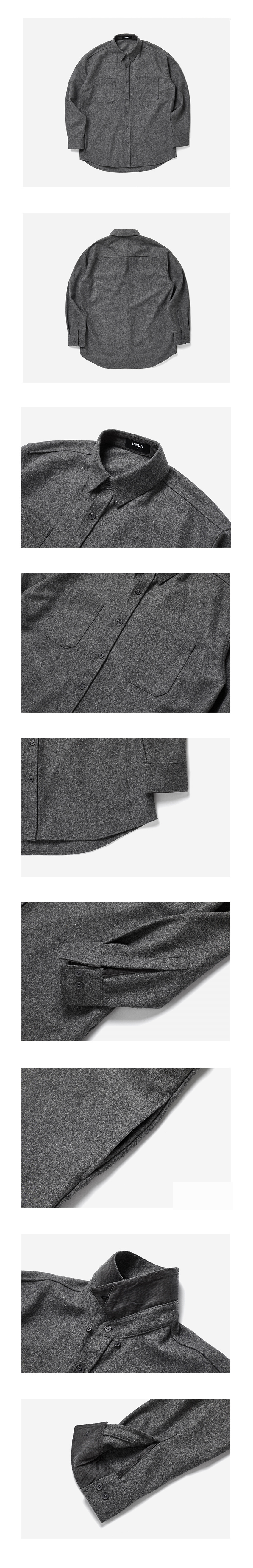 ウール混ツーポケットジャケット(ミックスグレー) | 詳細画像5