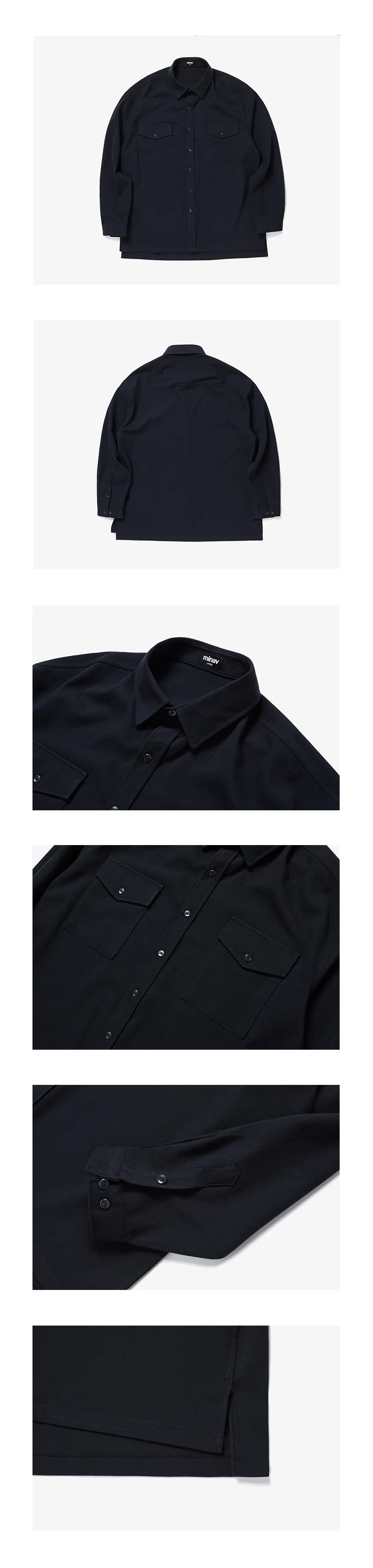 ダブルボタンポケットシャツ(ネイビー) | 詳細画像4