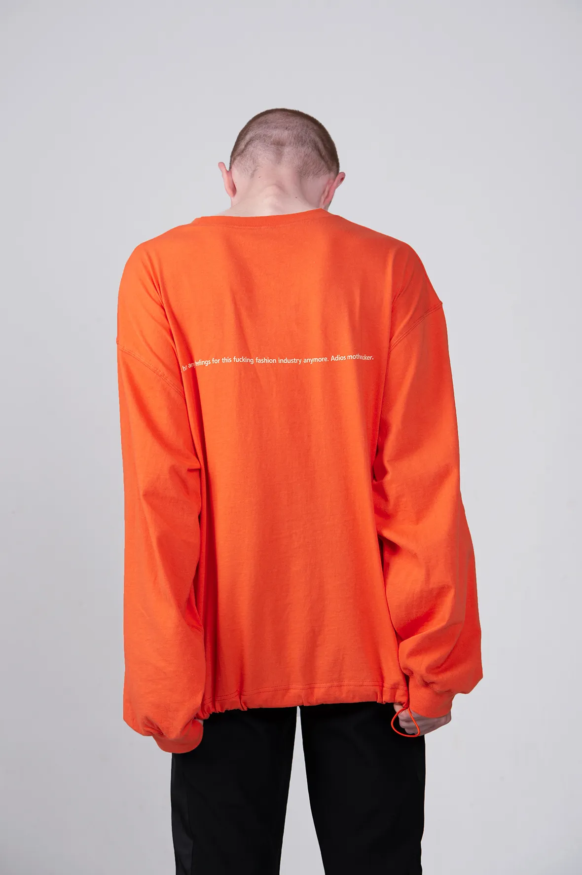 コットンレタリング長袖Tシャツ(オレンジ) | 詳細画像4