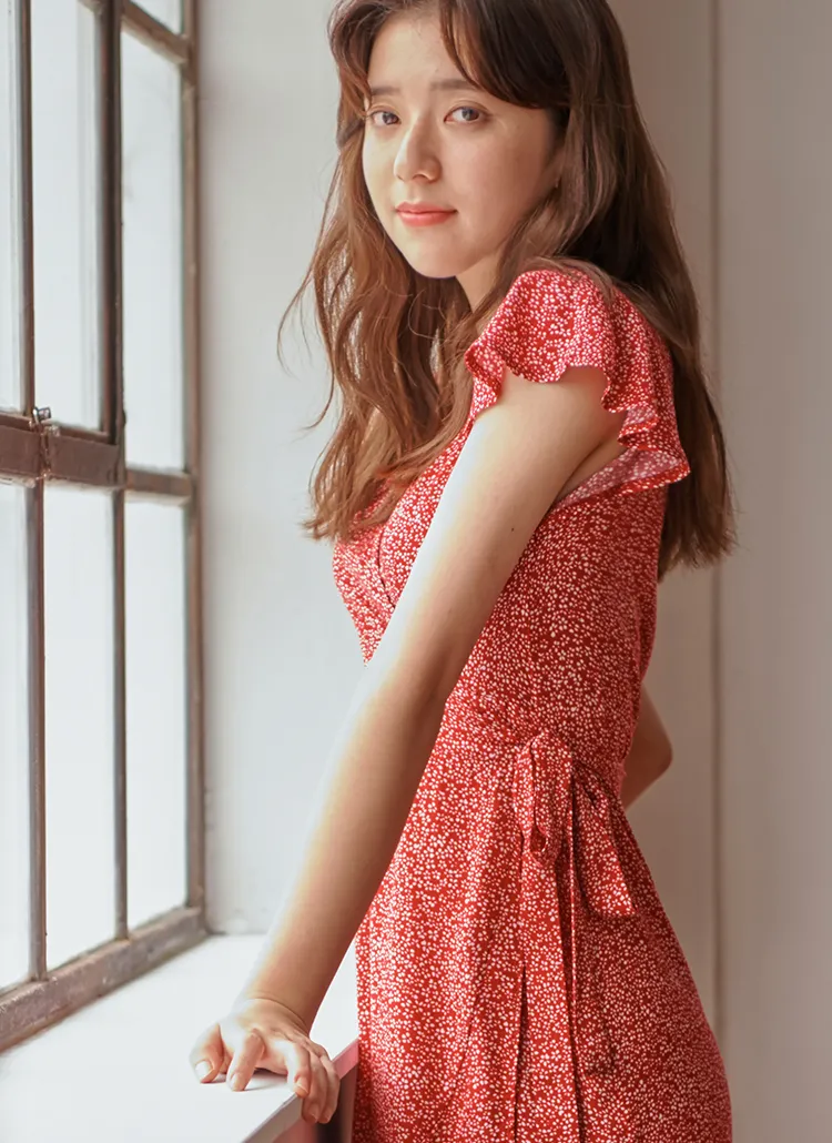 ウィングスリーブラップワンピース | vikinivender | 詳細画像1