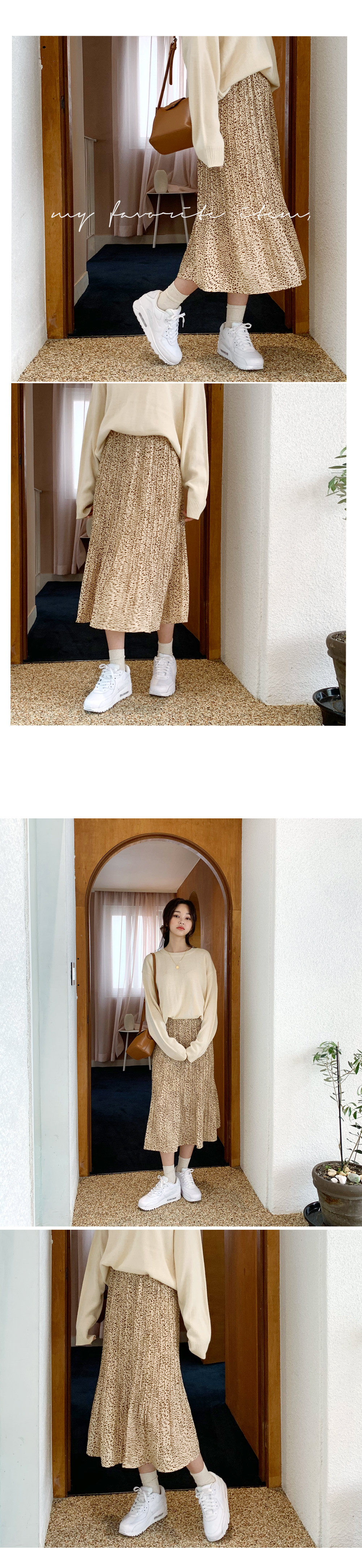 レオパードプリーツスカート・全2色 | DHOLIC | 詳細画像2