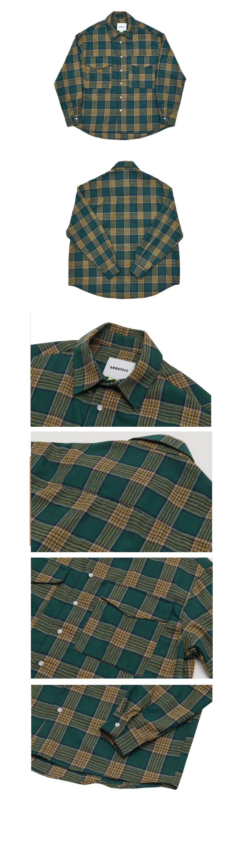 2ポケットチェックシャツ(グリーン) | 詳細画像8