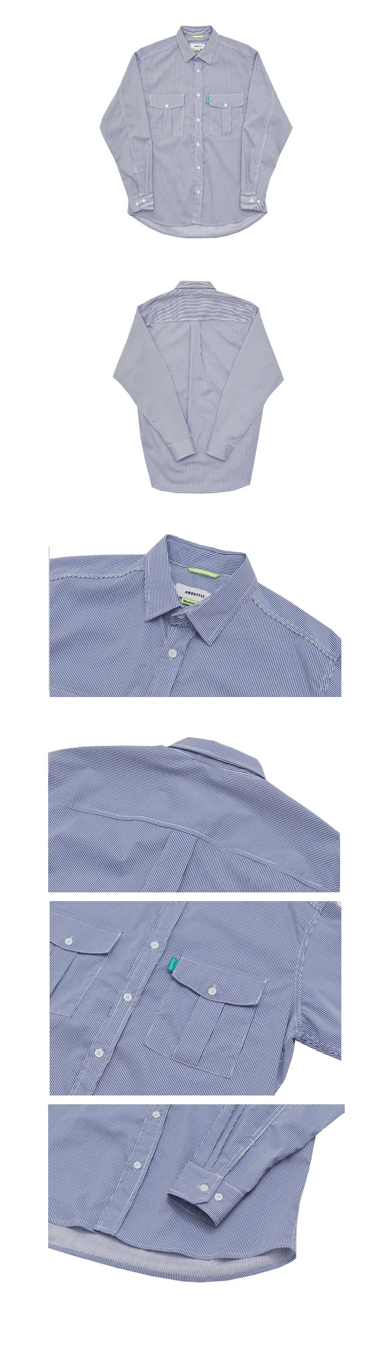 2フラップポケットシャツ(ブルー) | 詳細画像4