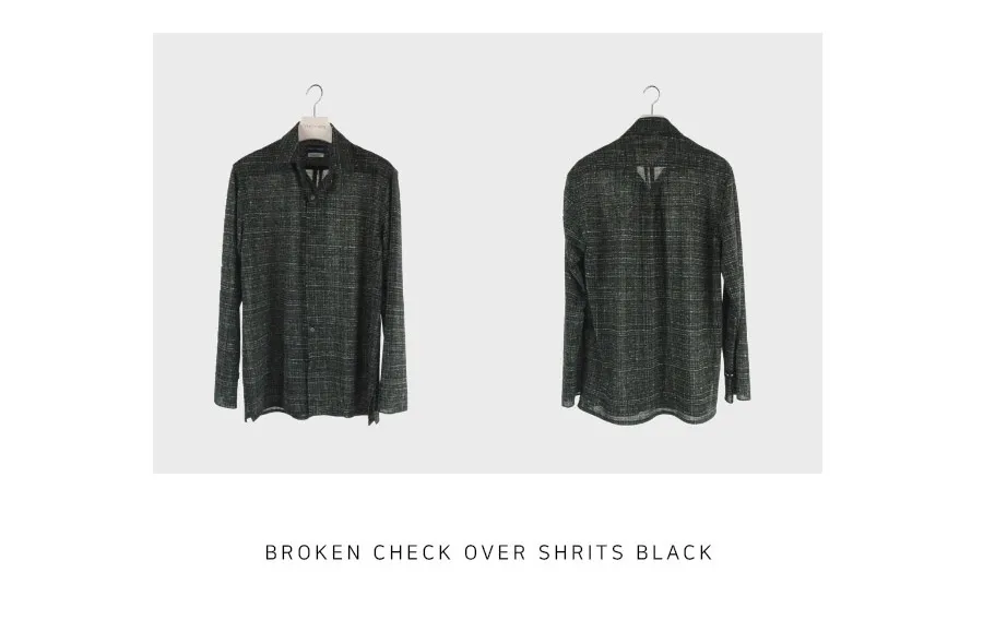 ユニークチェックシャツ(ブラック) | 詳細画像4