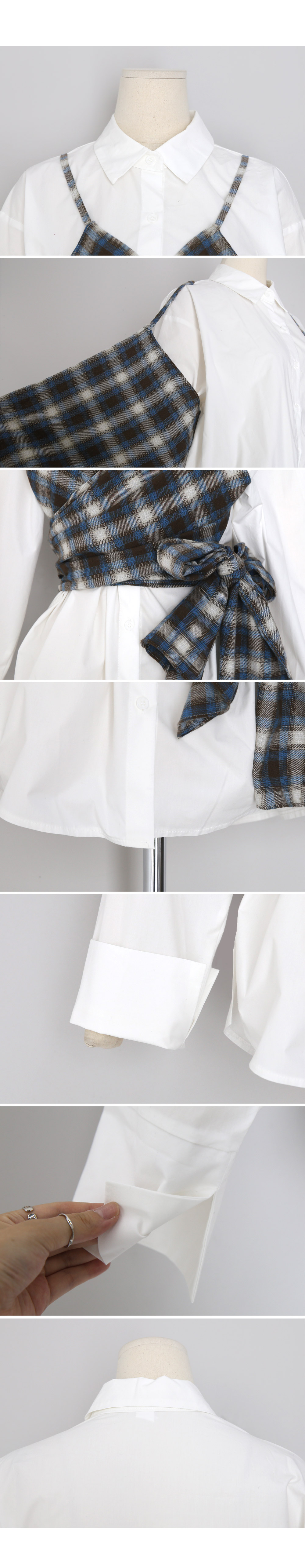 チェックビスチェレイヤードシャツ・全2色 | DHOLIC | 詳細画像8