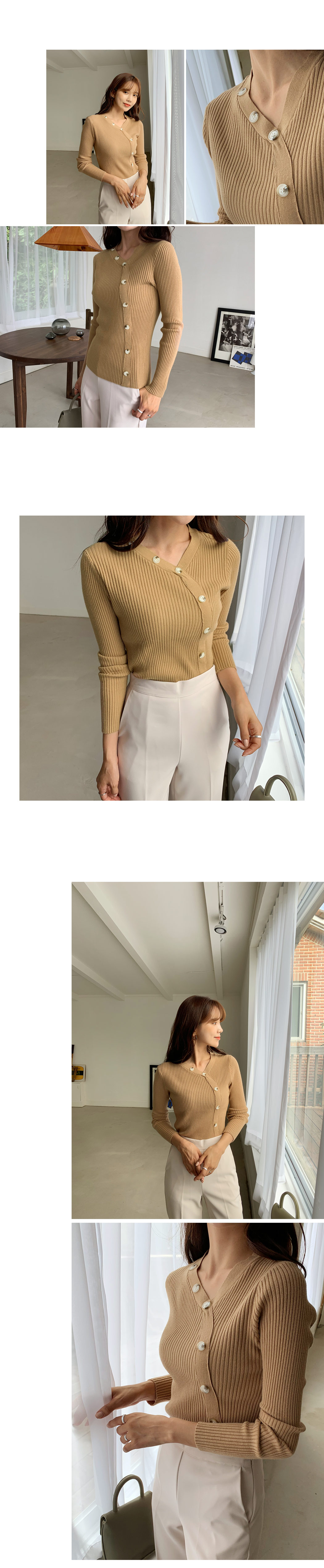 ダイアゴナルボタンニット・全2色 | DHOLIC | 詳細画像4