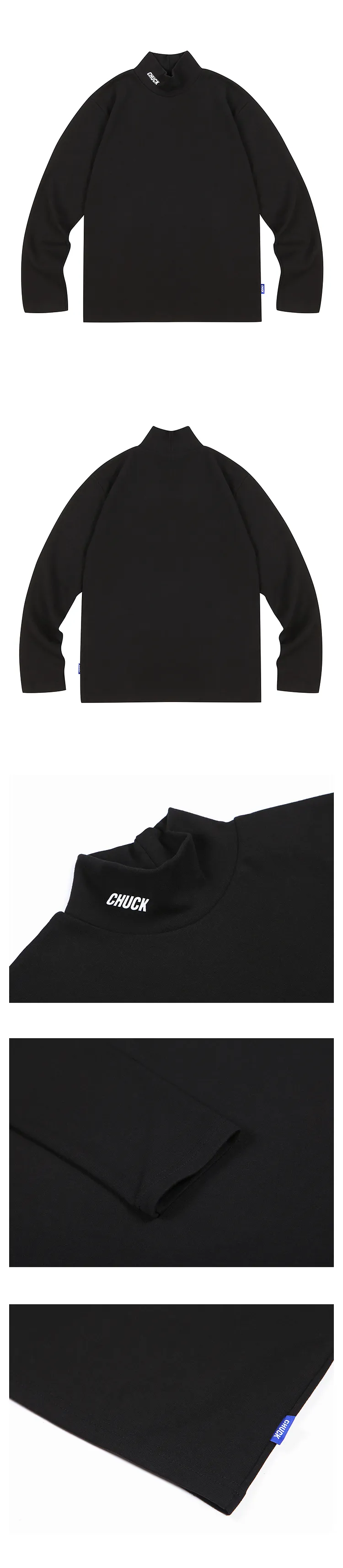 CHUCKハイネックTシャツ(ブラック) | 詳細画像5