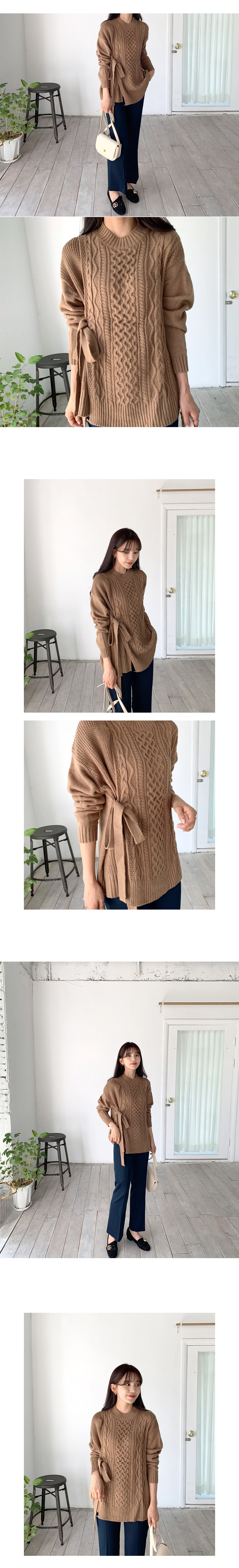 サイドリボンツイストニット・全3色 | DHOLIC | 詳細画像5