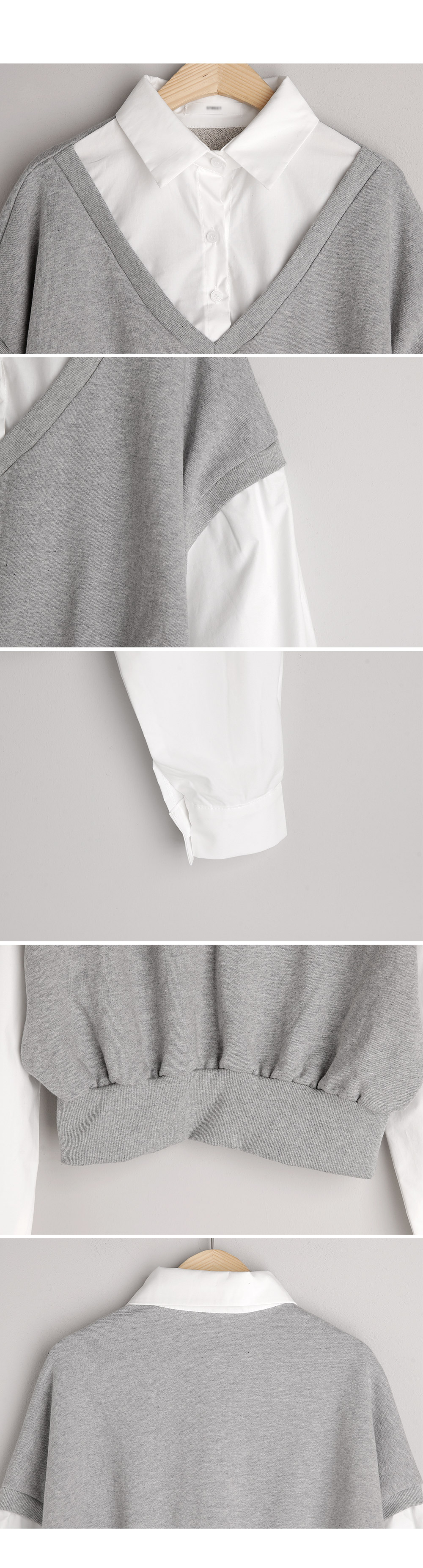 スウェットレイヤードシャツ・全2色 | DHOLIC | 詳細画像6