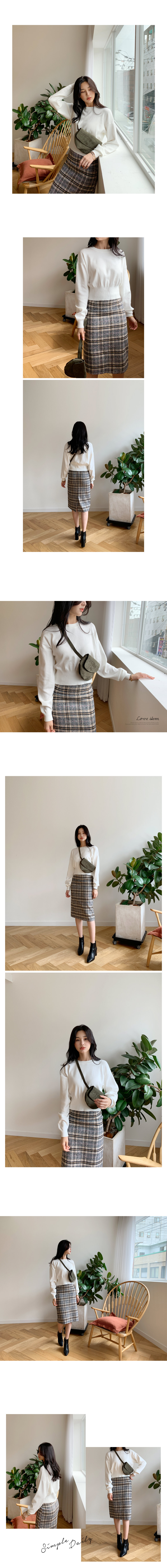 チェックHラインスカート・全2色 | DHOLIC | 詳細画像3