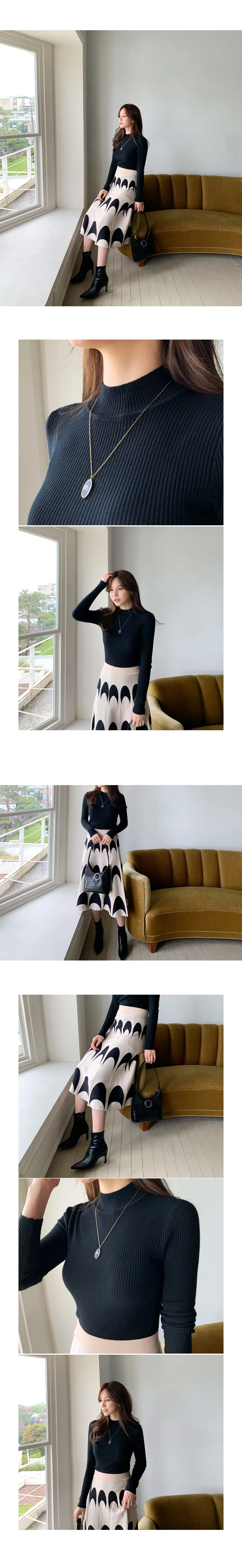 ユニークパターンニットスカート・全2色 | DHOLIC PLUS | 詳細画像3