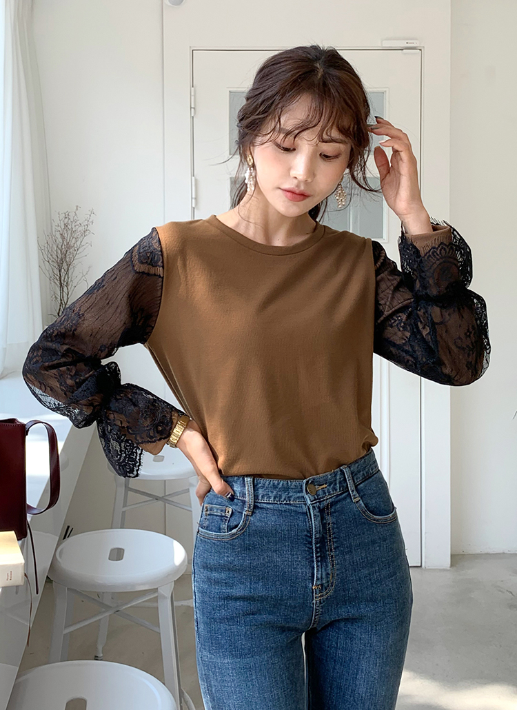 スリーブレースTシャツ・全3色のサムネイル