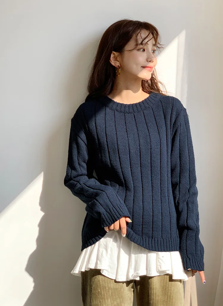 ワイドリブニット・全4色 | DHOLIC | 詳細画像1