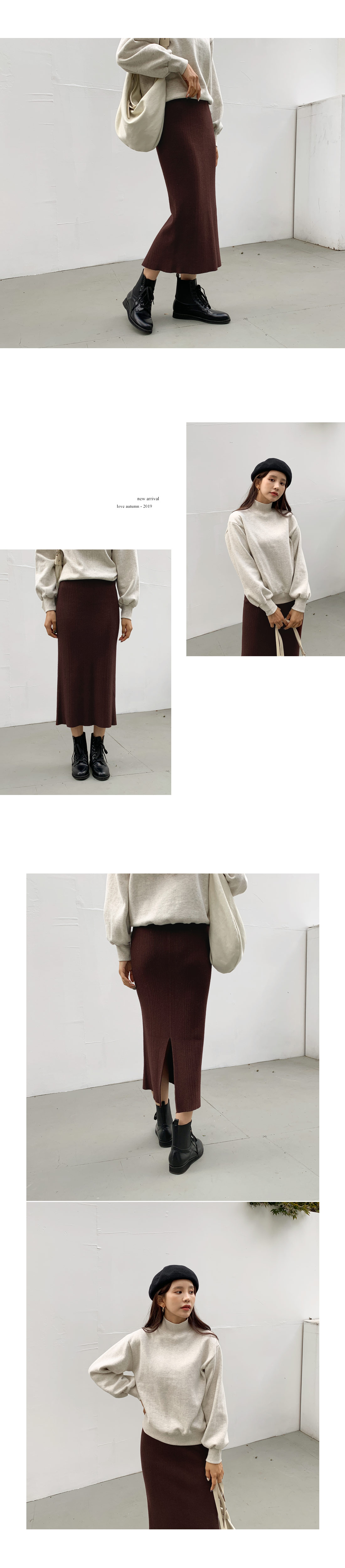 リブニットロングスカート・全4色 | DHOLIC | 詳細画像2