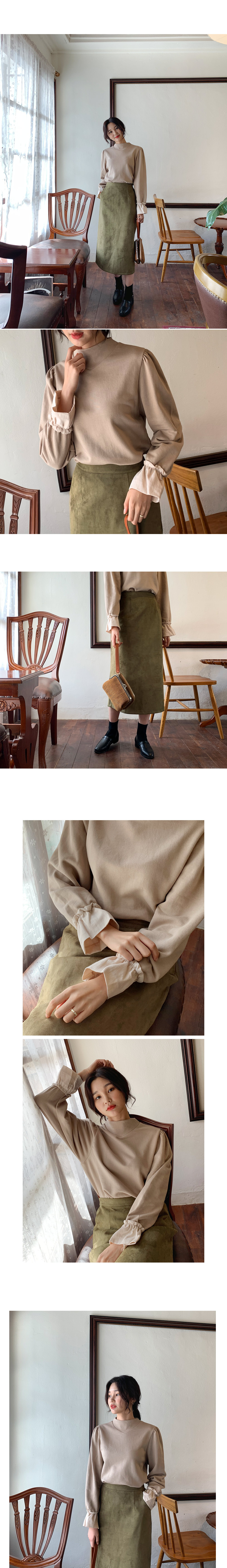 スエード調ロングスカート・全4色 | DHOLIC | 詳細画像3