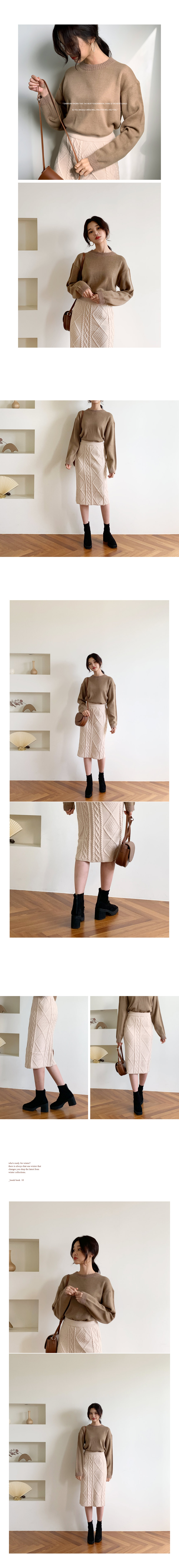 ツイストニットスカート・全3色 | DHOLIC | 詳細画像2