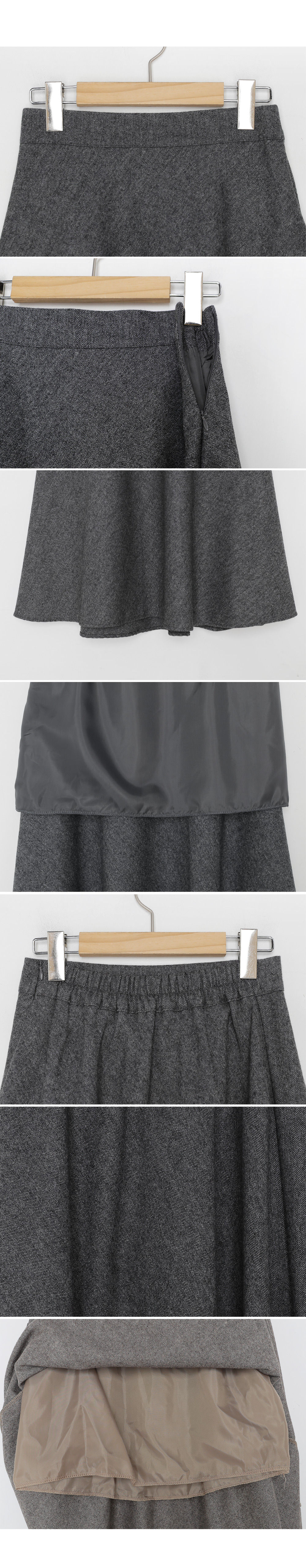 フレアヘリンボーンスカート・全2色 | DHOLIC PLUS | 詳細画像9