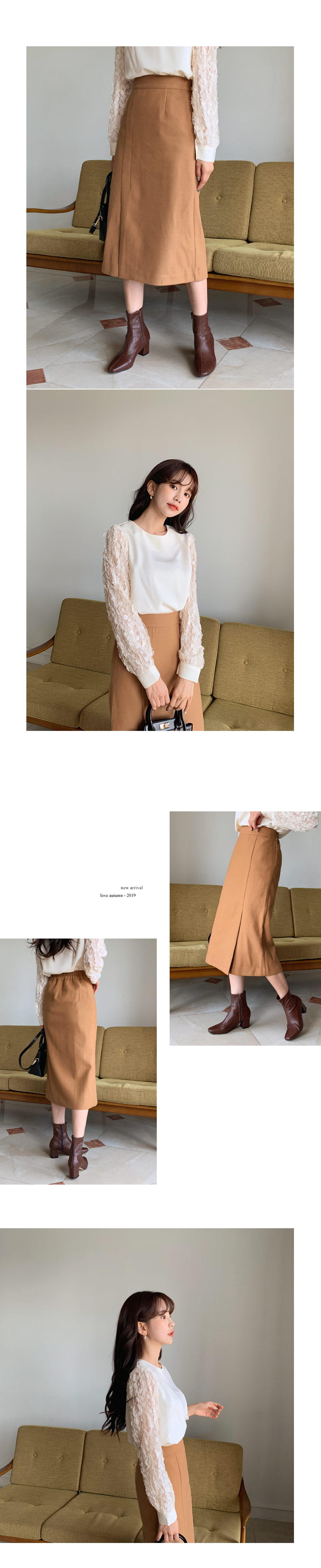 ソフトスリットAラインスカート・全4色 | DHOLIC | 詳細画像2