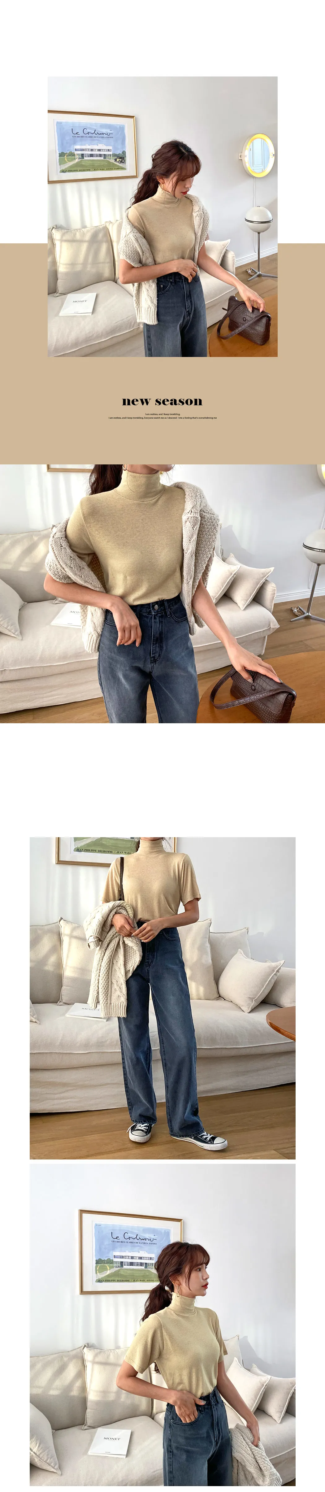 ハイネック半袖Tシャツ・全6色 | DHOLIC | 詳細画像7