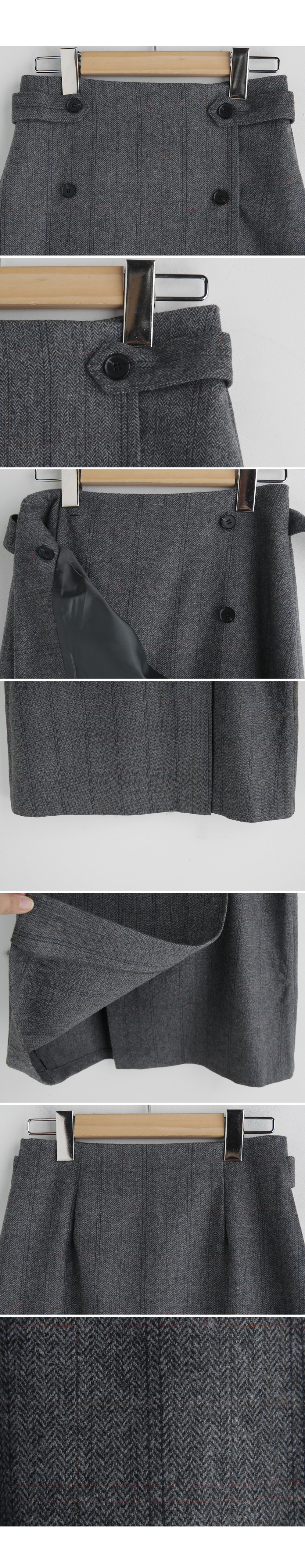 チェックダブルボタンスカート・全2色 | DHOLIC | 詳細画像8