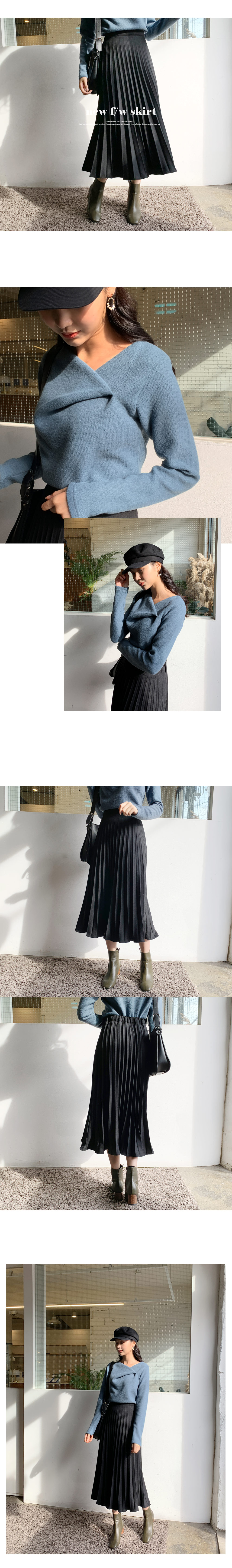 バックゴムプリーツスカート・全2色 | DHOLIC | 詳細画像2