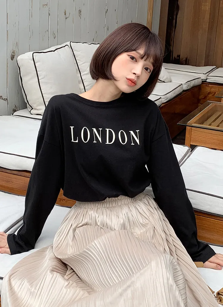 LONDONピーチ起毛Tシャツ・全2色 | DHOLIC | 詳細画像1