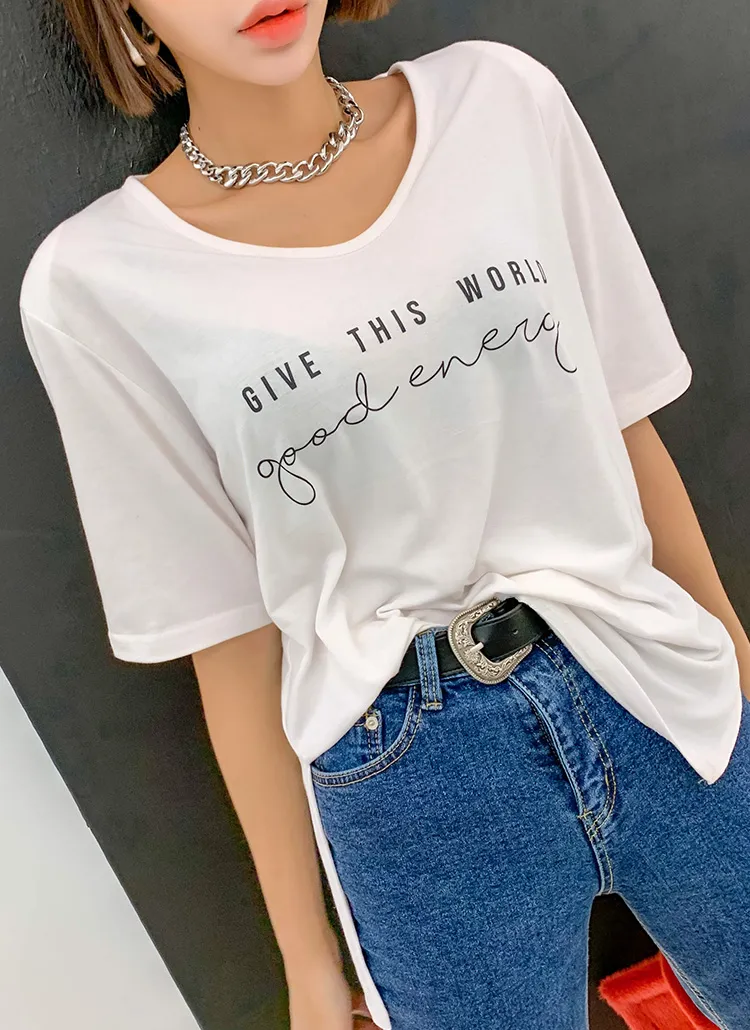 ショルダーパットレタリングTシャツ | ppgirl | 詳細画像1