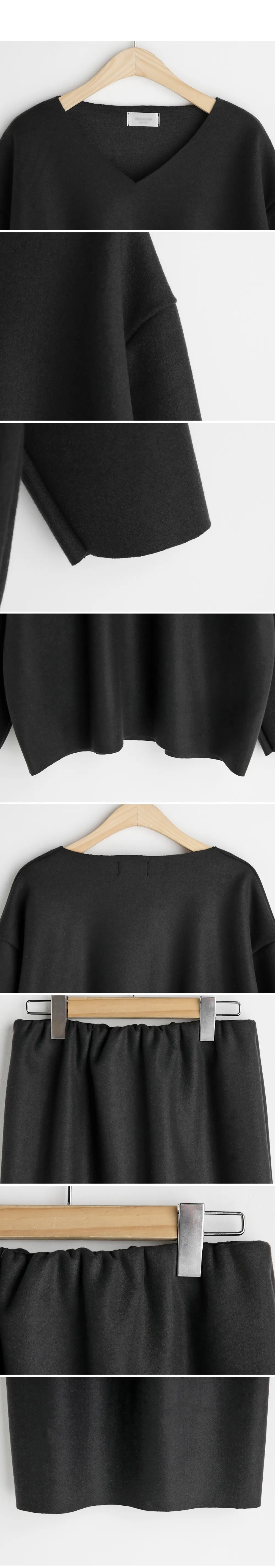 VネックTシャツ&HラインスカートSET・全4色 | DHOLIC | 詳細画像8