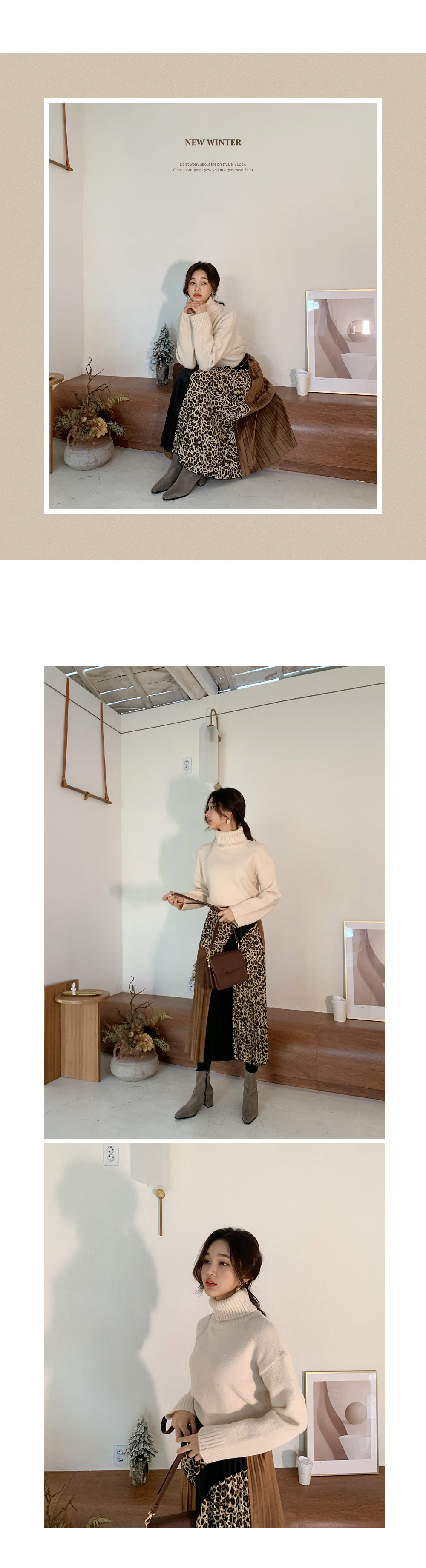 レオパードコントラストスカート・全2色 | DHOLIC | 詳細画像6