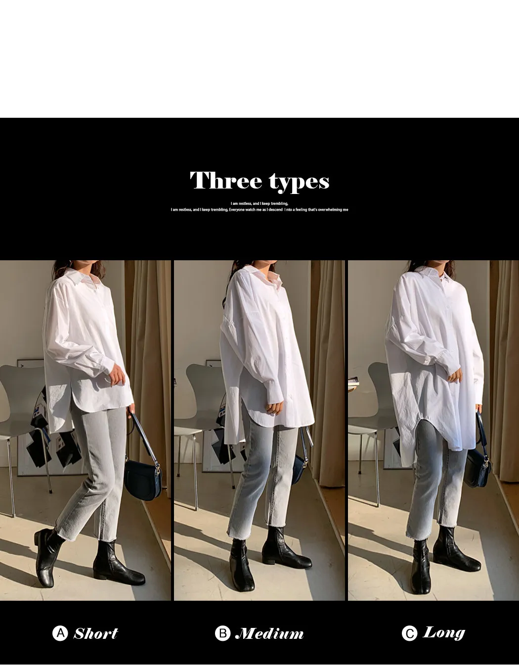 3TYPEホワイトシャツ・全1色 | DHOLIC | 詳細画像2