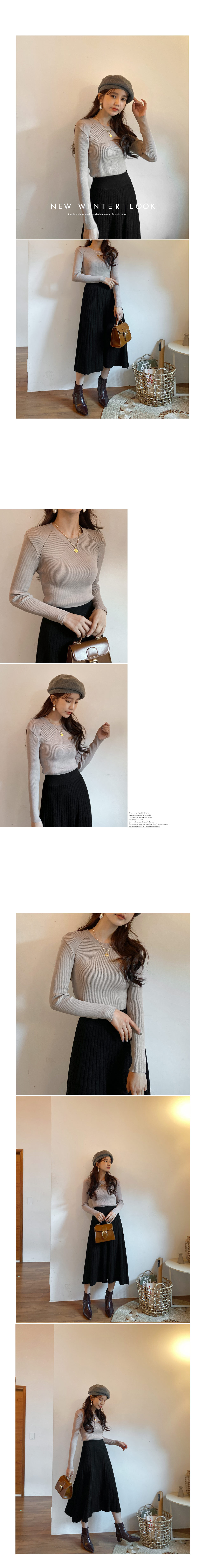 リブニットフレアスカート・全2色 | DHOLIC | 詳細画像6