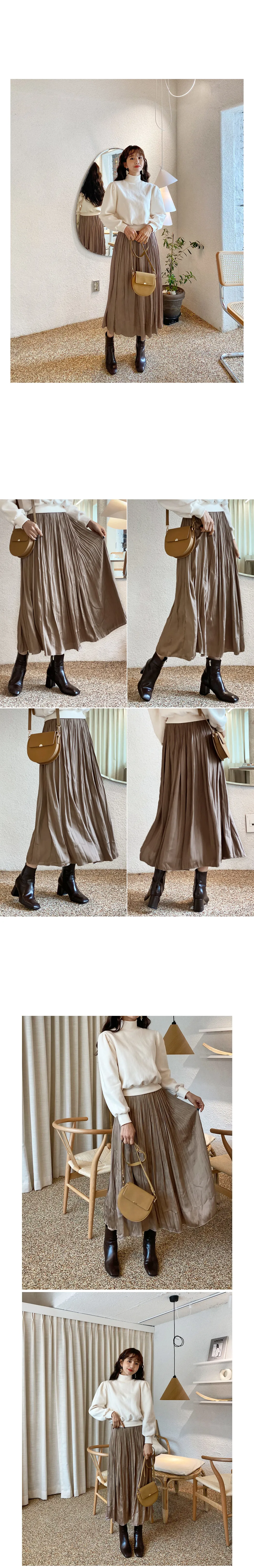 シルキーギャザースカート・全4色 | DHOLIC | 詳細画像2