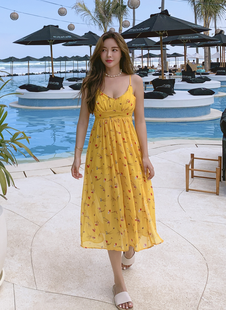Club factory yellow dress cheap