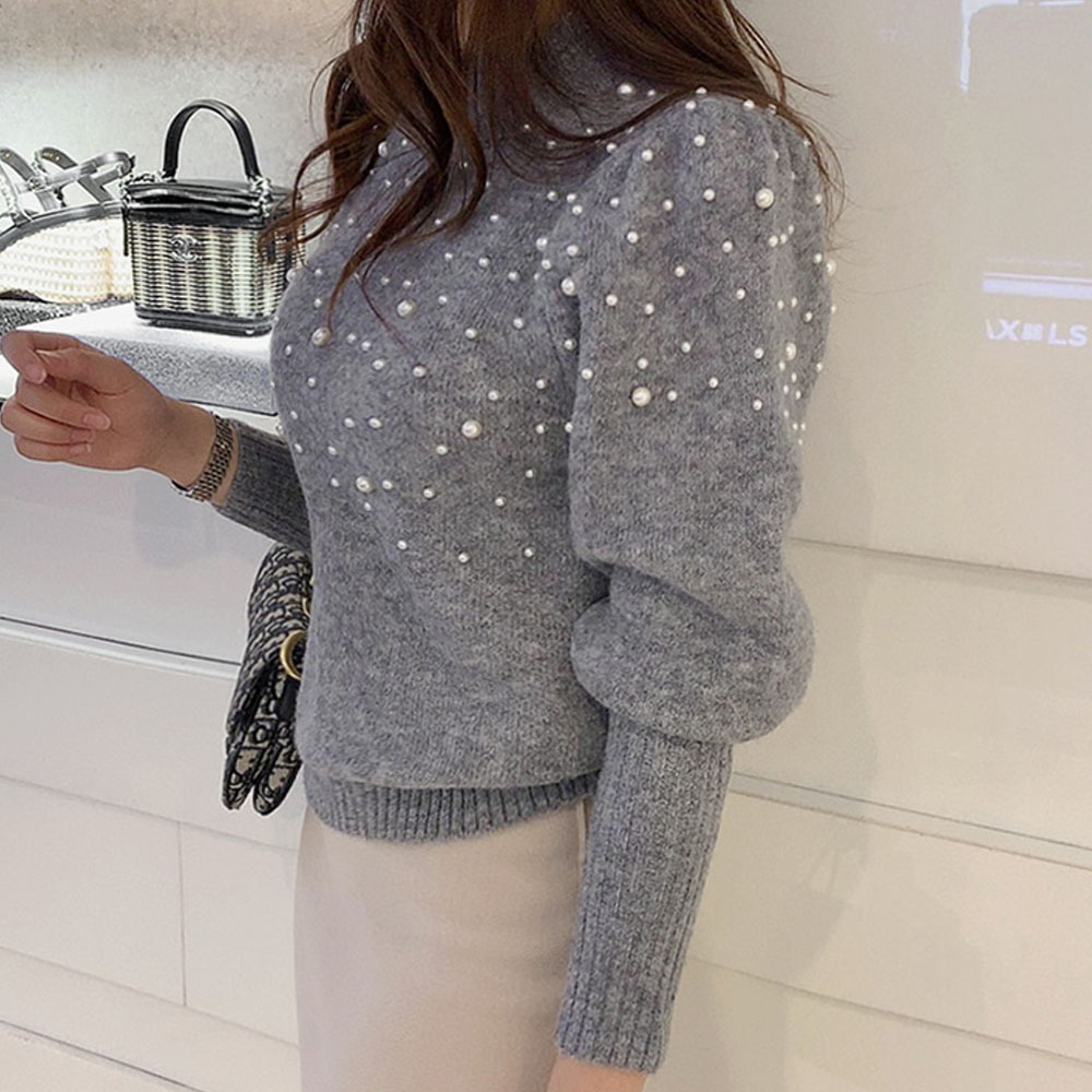 定価5万 MARK&LONA ラメ ニット ポロ 38 グレー パフスリーブ 冬 定価5万 MARK&LONA ラメ ニット ポロ 38 グレー パフスリーブ 冬 定価5