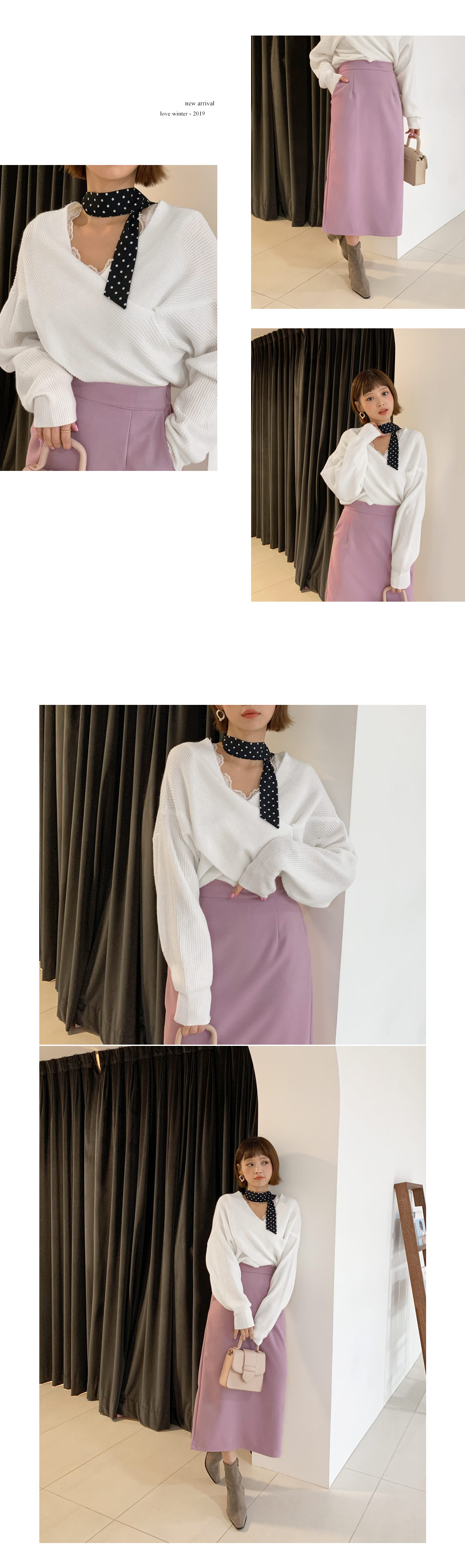ウール混ポケットHラインスカート・全3色 | DHOLIC | 詳細画像6