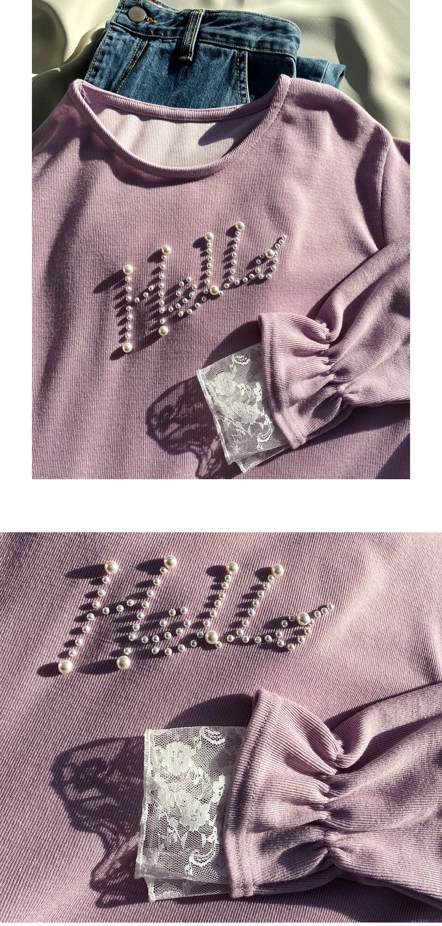 HelloパールTシャツ・全4色 | DHOLIC PLUS | 詳細画像2