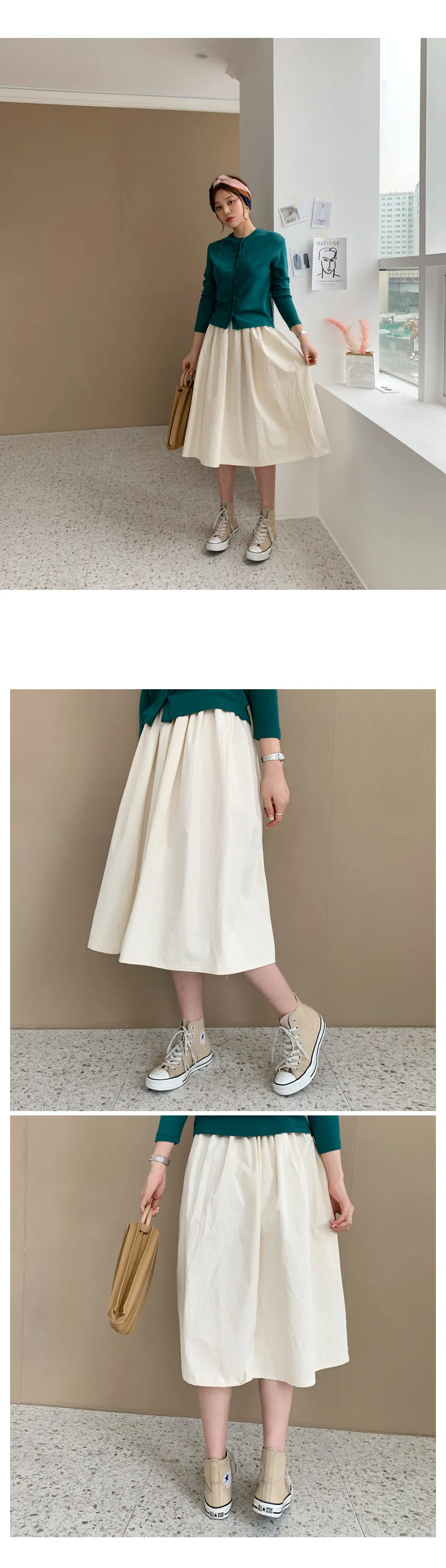 コットンAラインスカート・全7色 | DHOLIC PLUS | 詳細画像2
