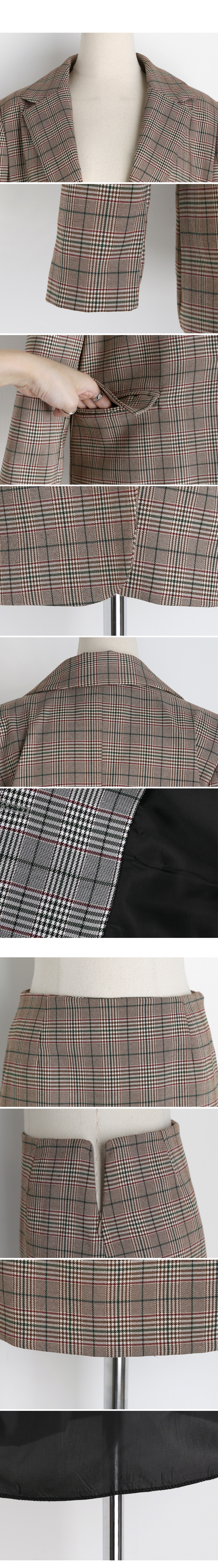 チェックジャケット&ミニスカートSET・全2色 | DHOLIC | 詳細画像6