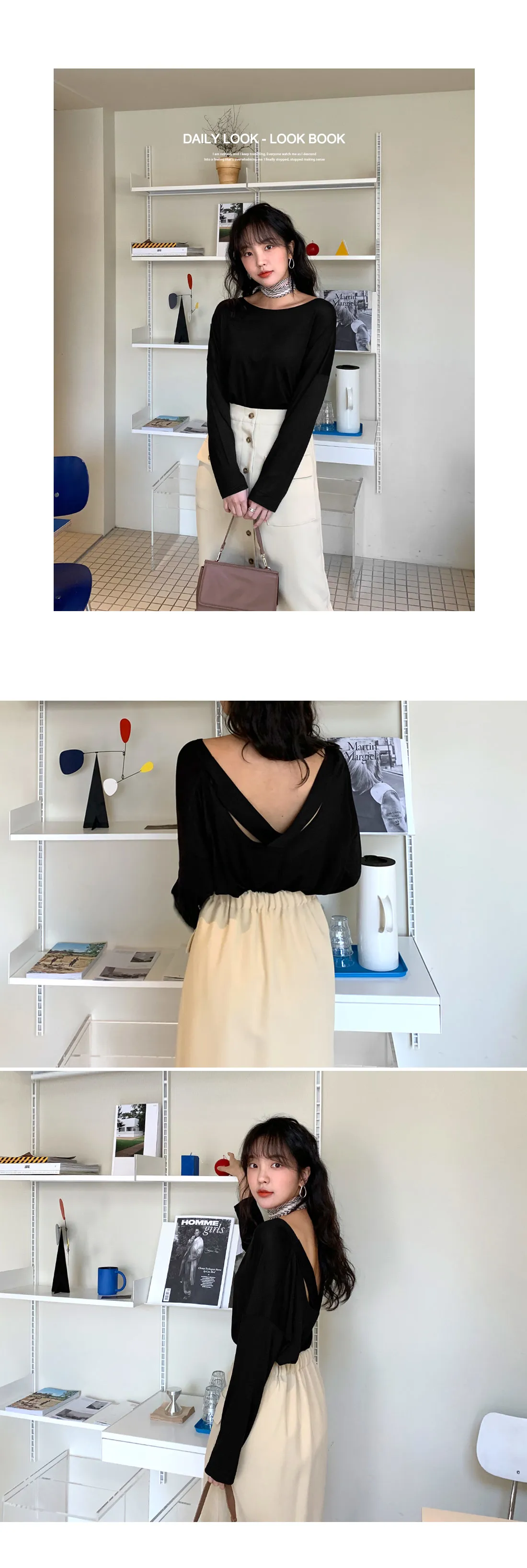 ポケットボタンHラインスカート・全3色 | DHOLIC | 詳細画像4