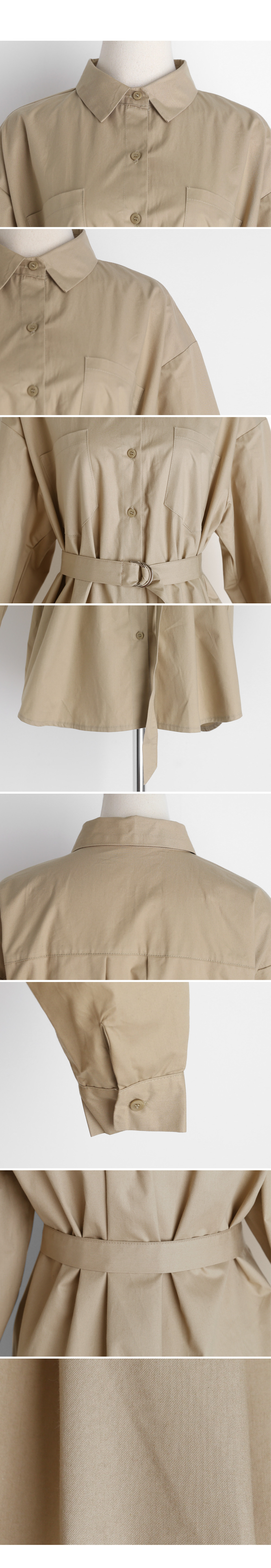 ベルト付ポケットロングシャツ・全3色 | DHOLIC | 詳細画像8