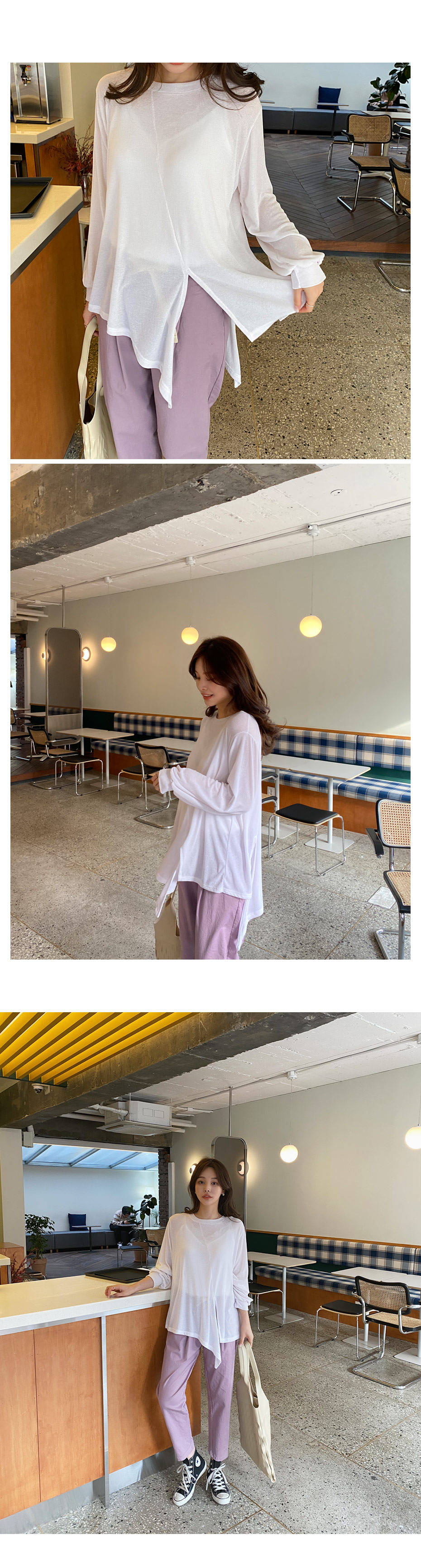 スリットアンバランスTシャツ・全3色 | DHOLIC PLUS | 詳細画像2