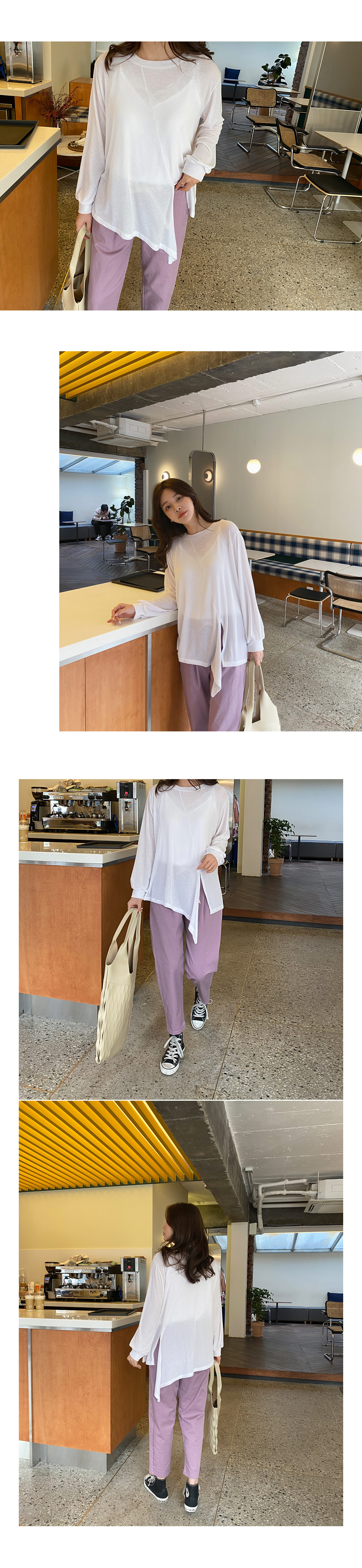 スリットアンバランスTシャツ・全3色 | DHOLIC PLUS | 詳細画像4