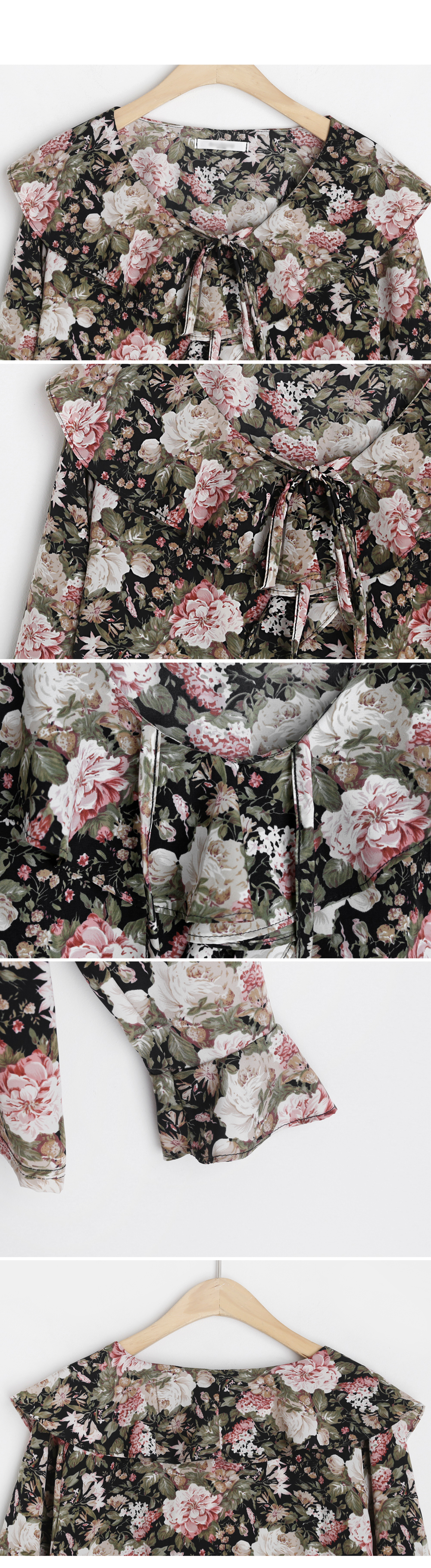 ラッフルネック花柄ブラウス・全3色 | DHOLIC | 詳細画像8