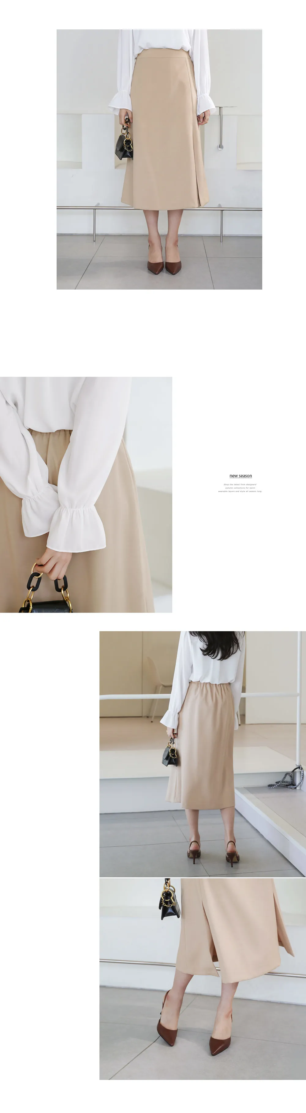サイドスリットAラインスカート・全4色 | DHOLIC | 詳細画像2