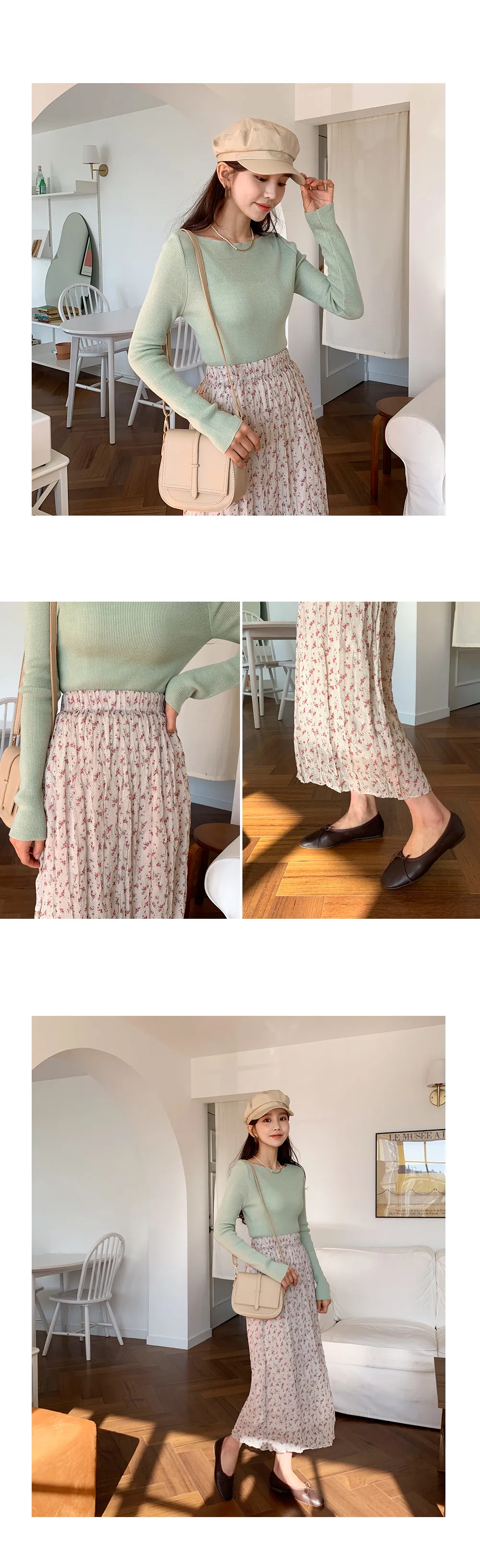 リンクル小花柄スカート・全2色 | DHOLIC | 詳細画像5