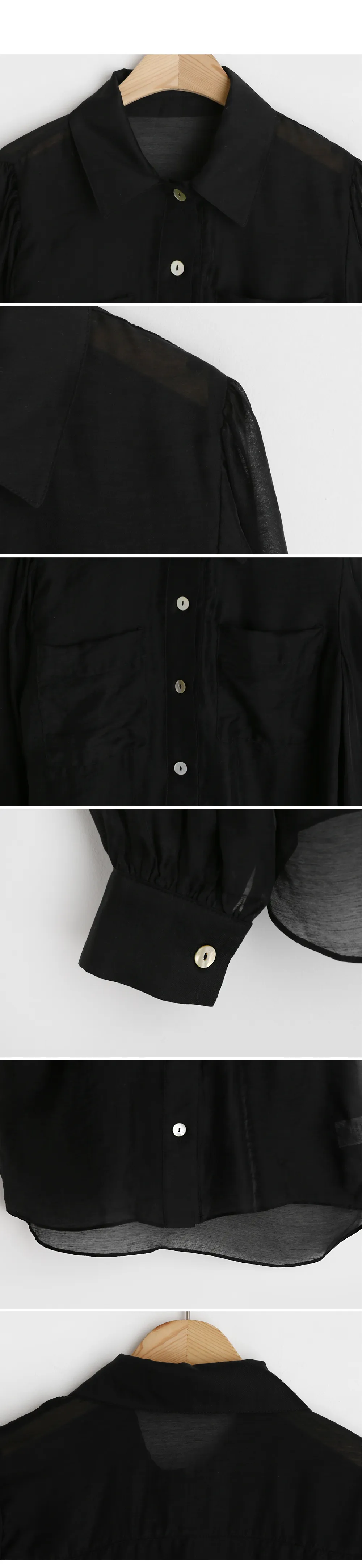 ポケットシアーシャツブラウス・全2色 | DHOLIC | 詳細画像9