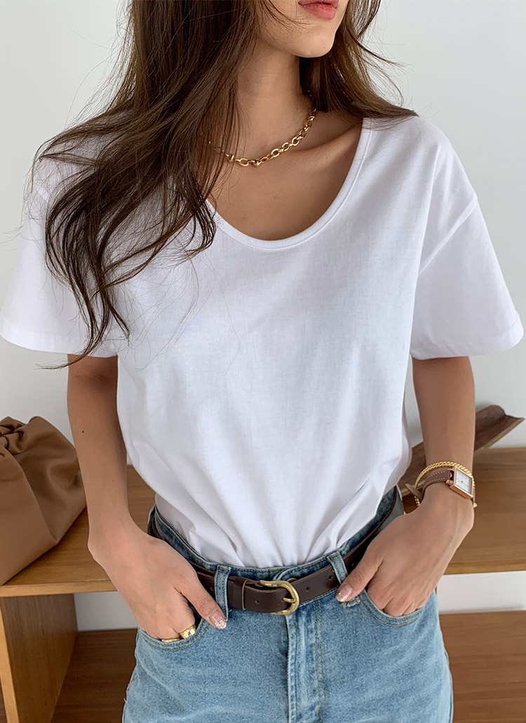 国内発送 BERNA Uネック半袖Tシャツ 886206_17553803_k3.jpg