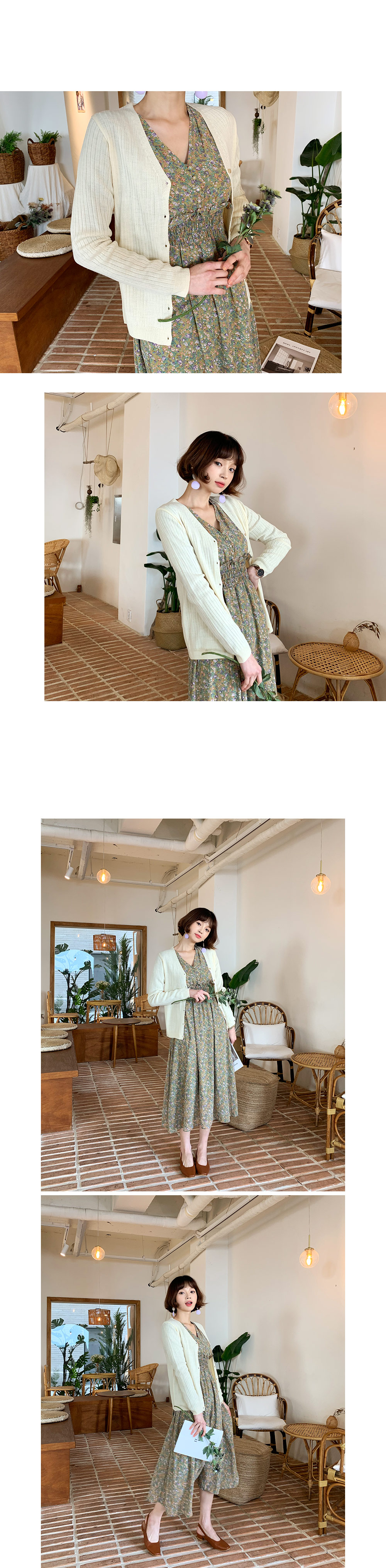 花柄 ワンピース フェミニン ウエストシャーリング 上品 全2色 miniministore ウエストシャーリング花柄ロングワンピース