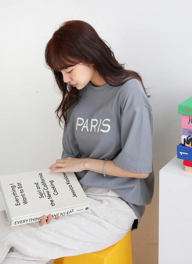 PARISプリントTシャツ・全3色 | DHOLIC | 詳細画像1
